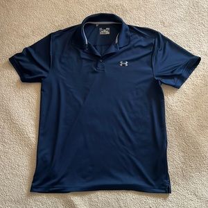Under Armour men’s performance polo, navy blue, size large, like new condition.